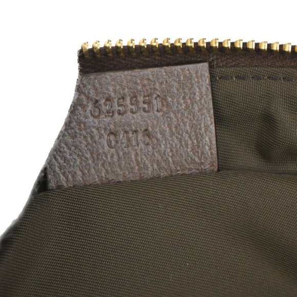 GUCCI Ophidia GG Pattern Cosmetic Pouch Supreme Leather Brown Gold Italy 88RJ376 - Picture 9 of 12